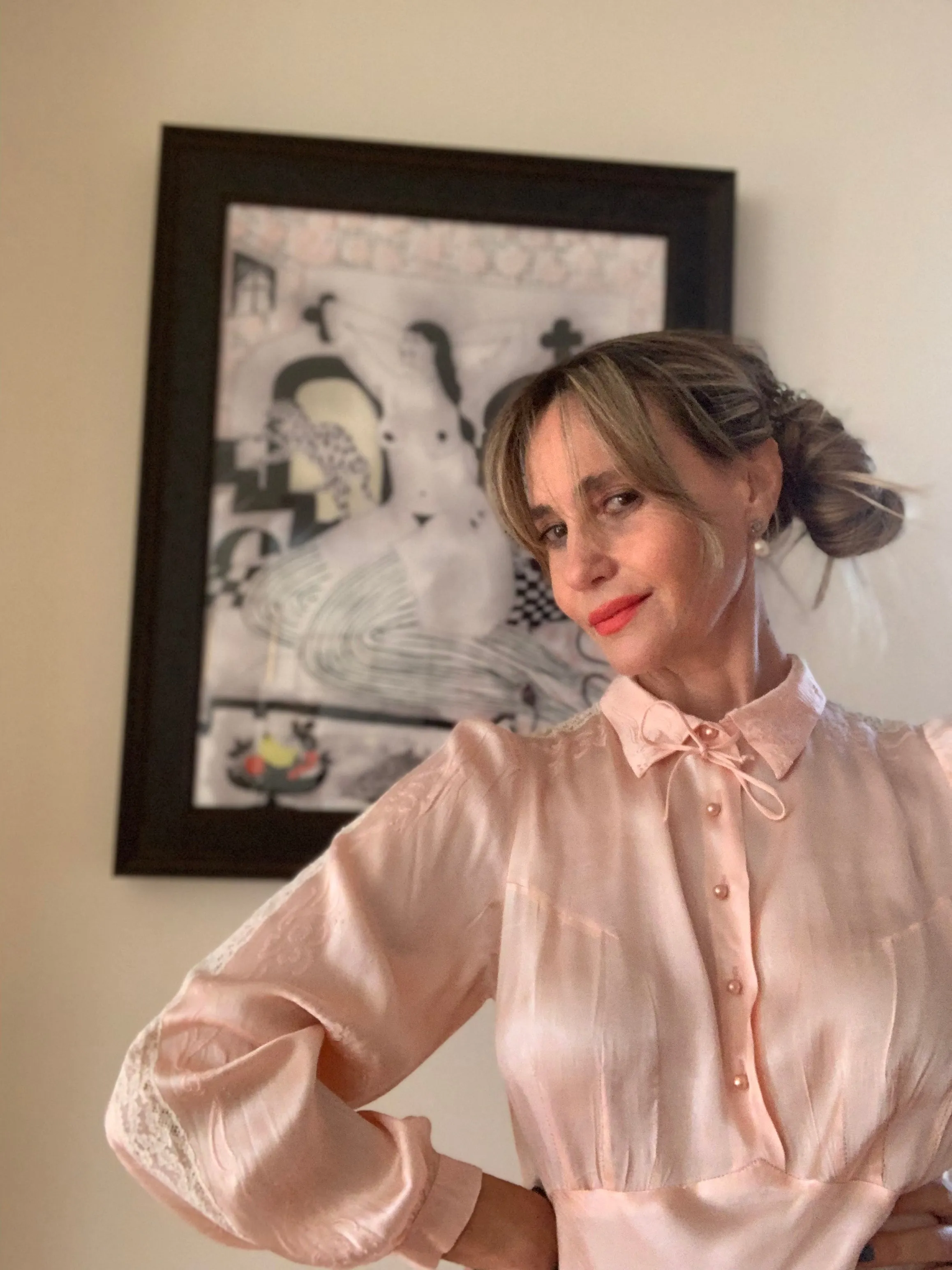 Long Sleeve Silk Nightgown - 20s - 20L