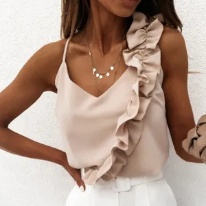 Lorraine - One-Shoulder Ruffle Top for Ladies - Chic & Trendy