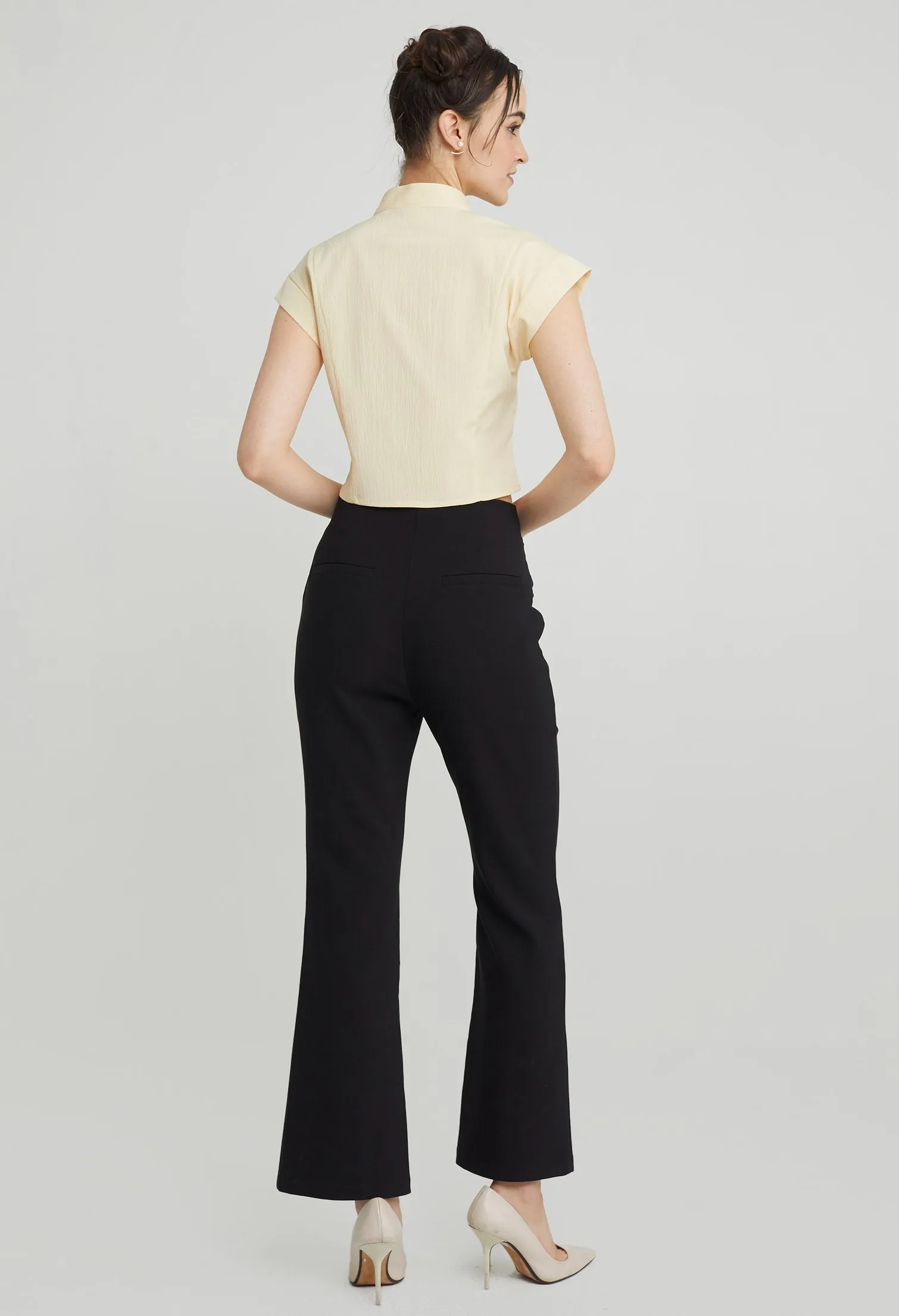 Lucklet Mandarin Buckled Top