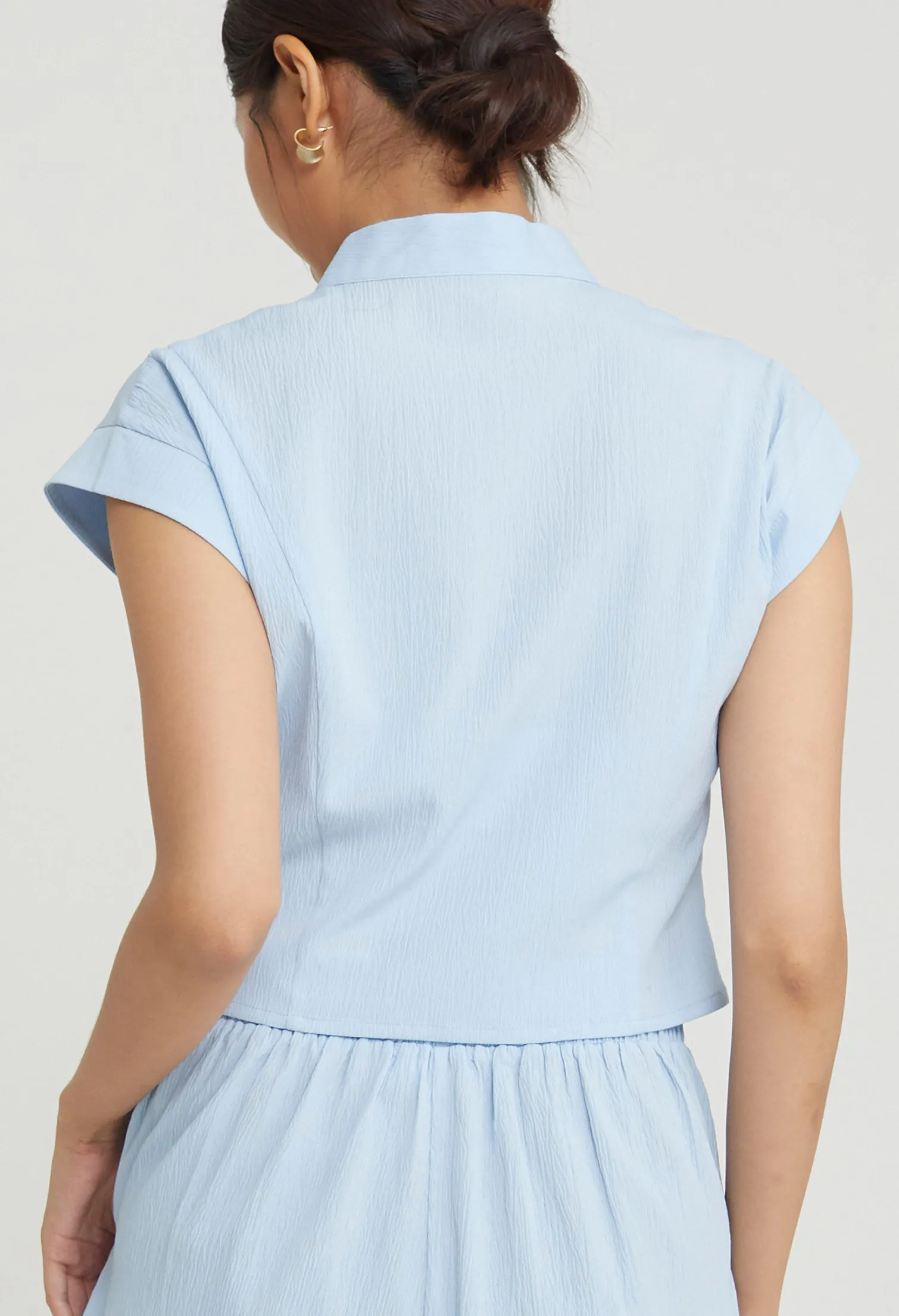 Lucklet Mandarin Buckled Top