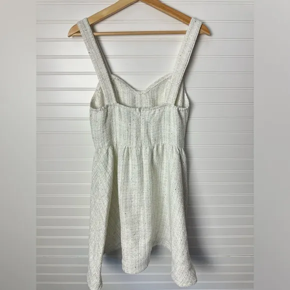Lulus Charming Pose Ivory Tweed Sequin Mini Dress