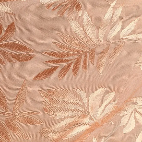 Lulus Elegant Expressions Peachy Pink Satin Leaf Print Halter Maxi Dress