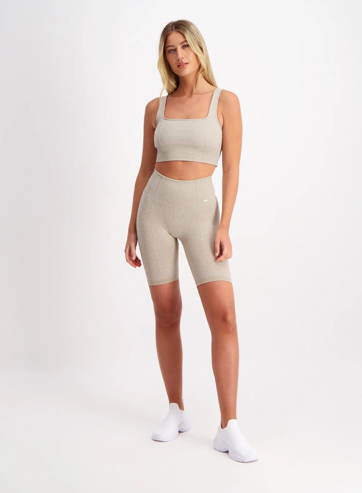 Luxe Seamless Biker Shorts | Beige