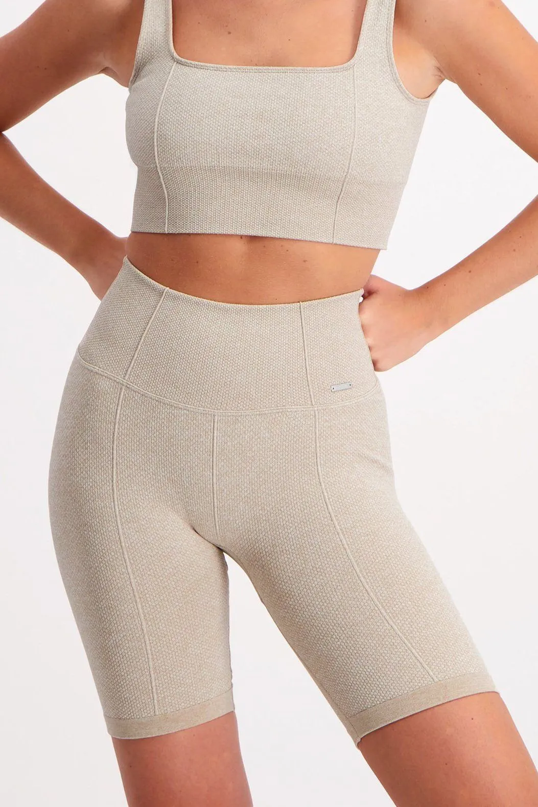 Luxe Seamless Biker Shorts | Beige