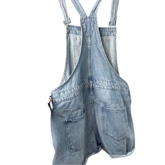 Madewell Denim Oversized Carpenter Shortalls, Lakebrook Wash, Casual, Weekend, L