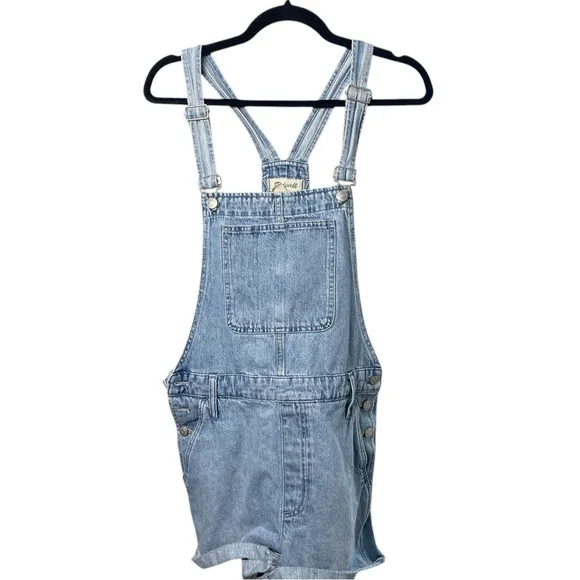 Madewell Denim Oversized Carpenter Shortalls, Lakebrook Wash, Casual, Weekend, L