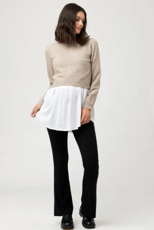 Mandy Detachable Nursing Knit in Latte
