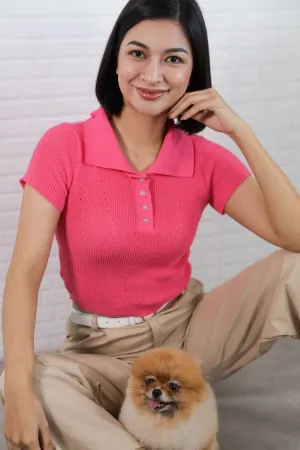 MARISSA Textured Knit Shirt (Pink)