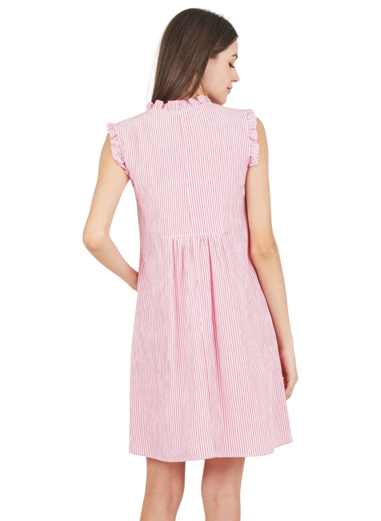 Maternity & Nursing Striped Dress with Ruffles