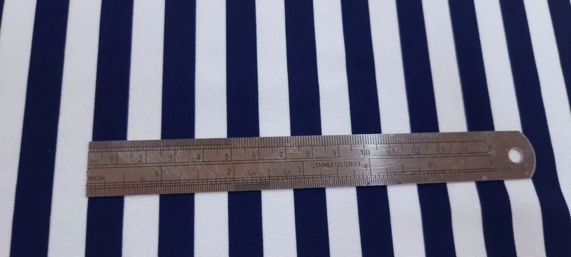 Medium Weight Knit Navy Stripe