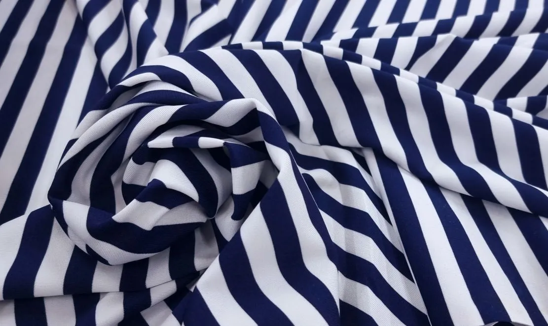 Medium Weight Knit Navy Stripe