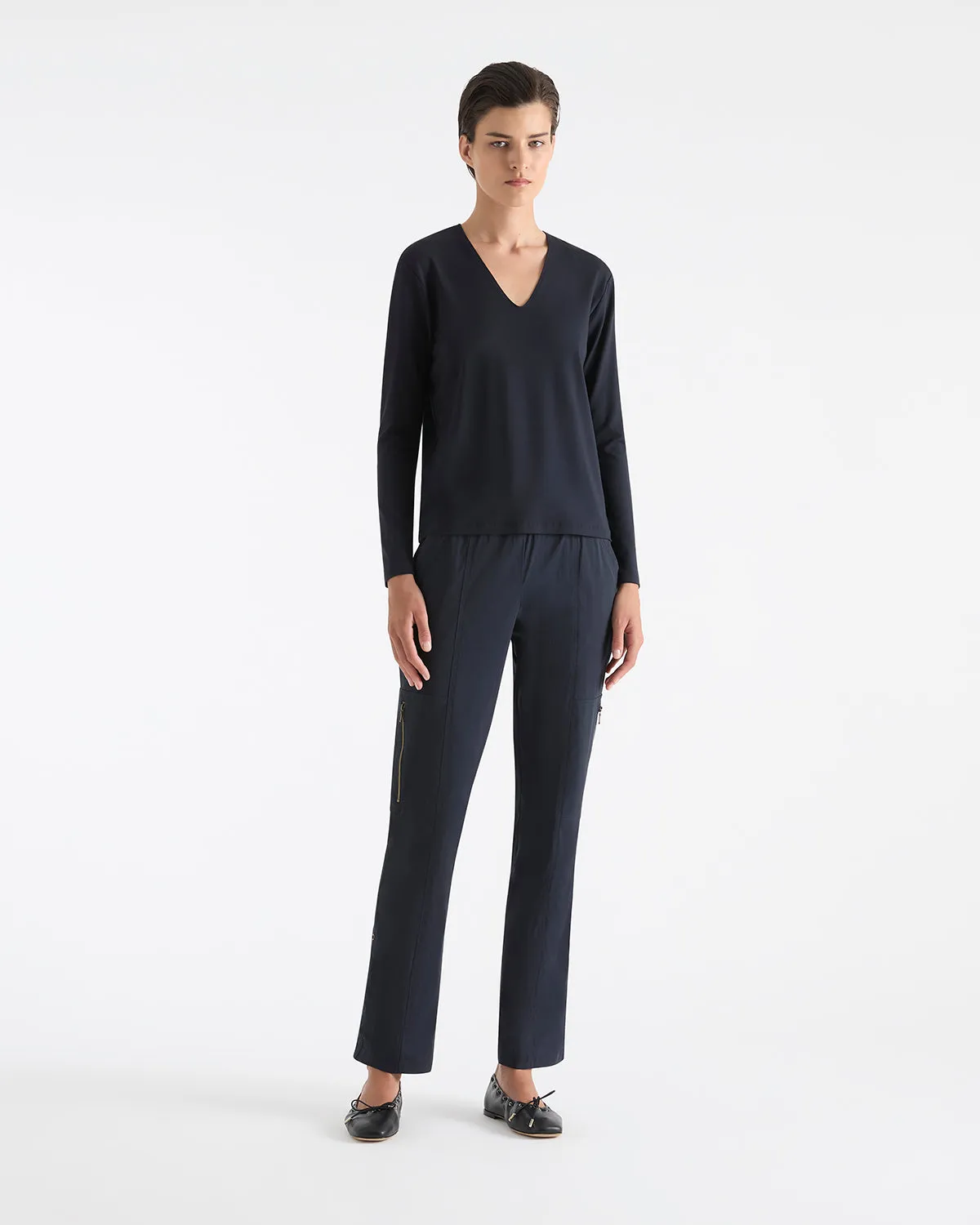 Mela Purdie V Neck Top F01 7785