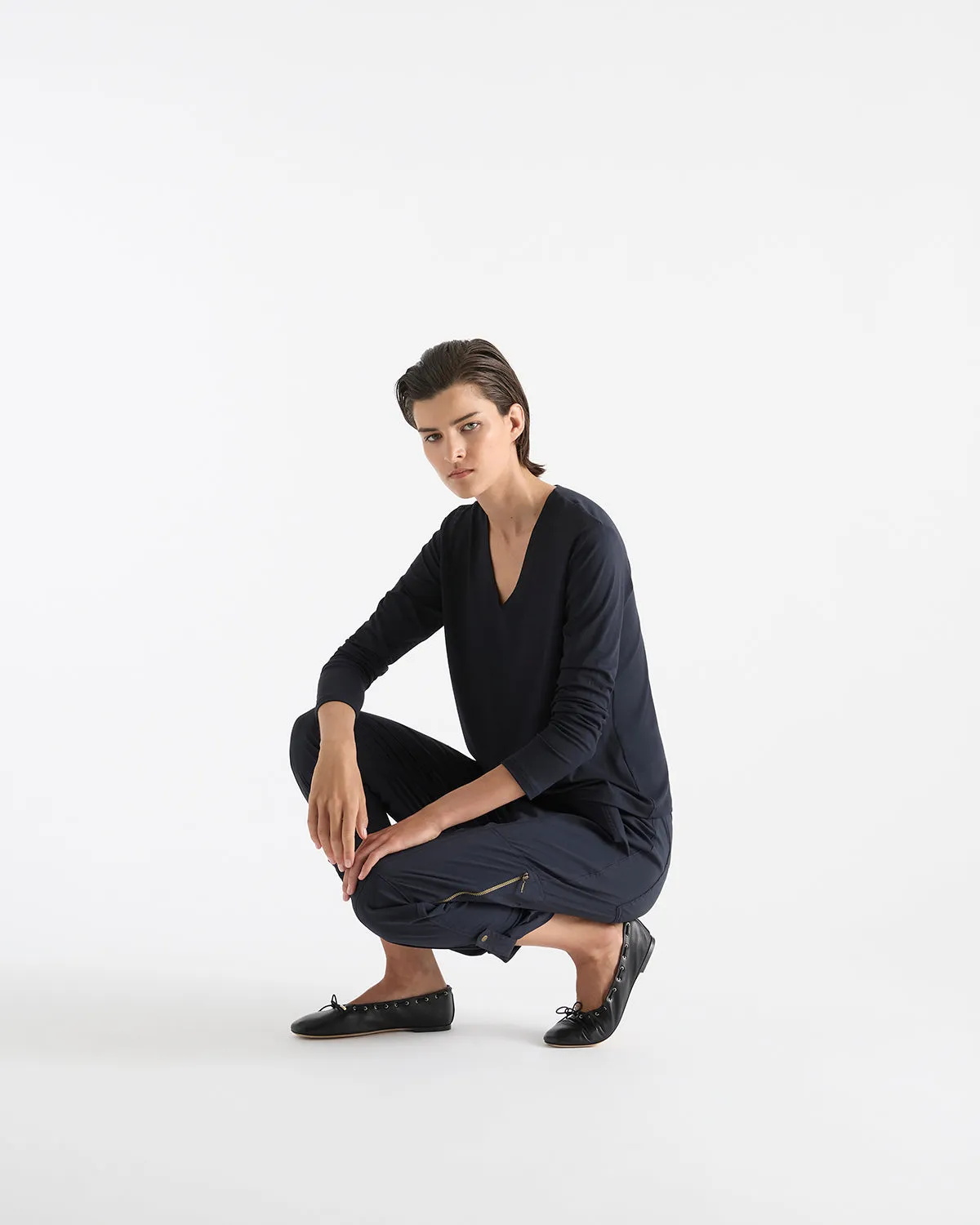 Mela Purdie V Neck Top F01 7785