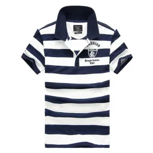 Men Classic Striped Polo Shirt Cotton Short Sleeve NEW Arrived 2019 summer Plus size M-XXXXL