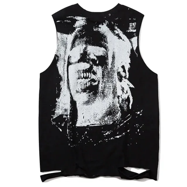 Men Horror Portrait Tank Top