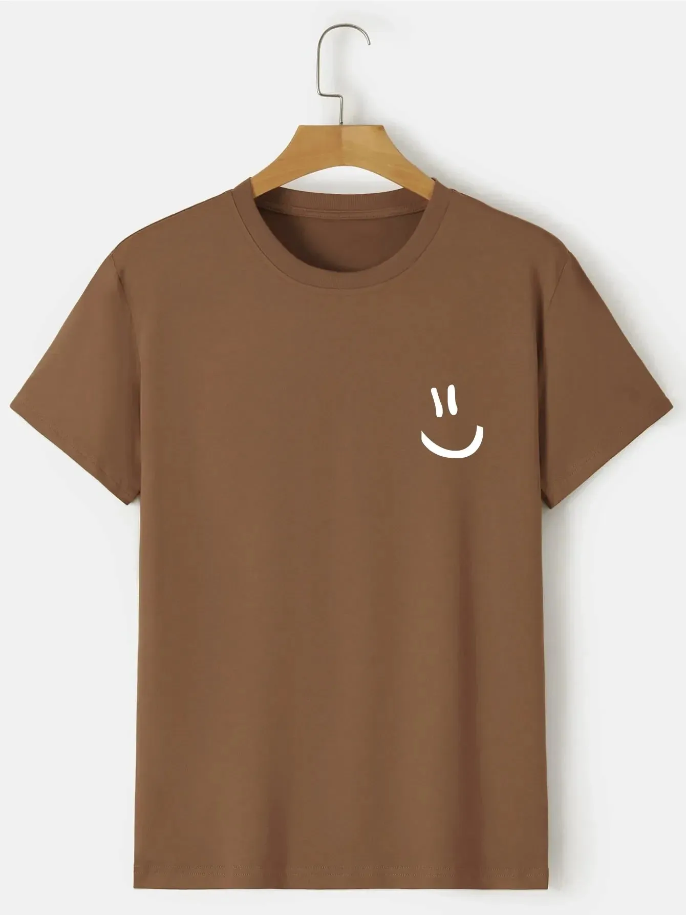 Men's Oversize Print Smile Tees