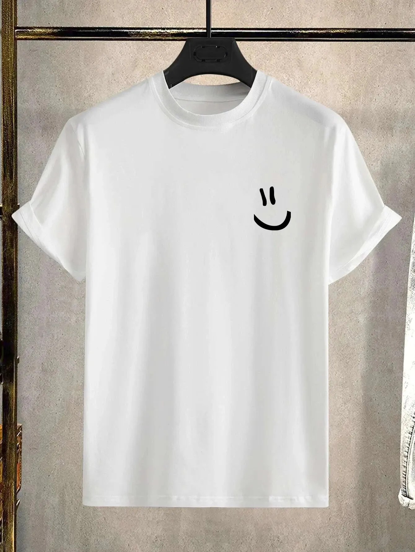 Men's Oversize Print Smile Tees