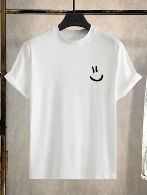 Men's Oversize Print Smile Tees