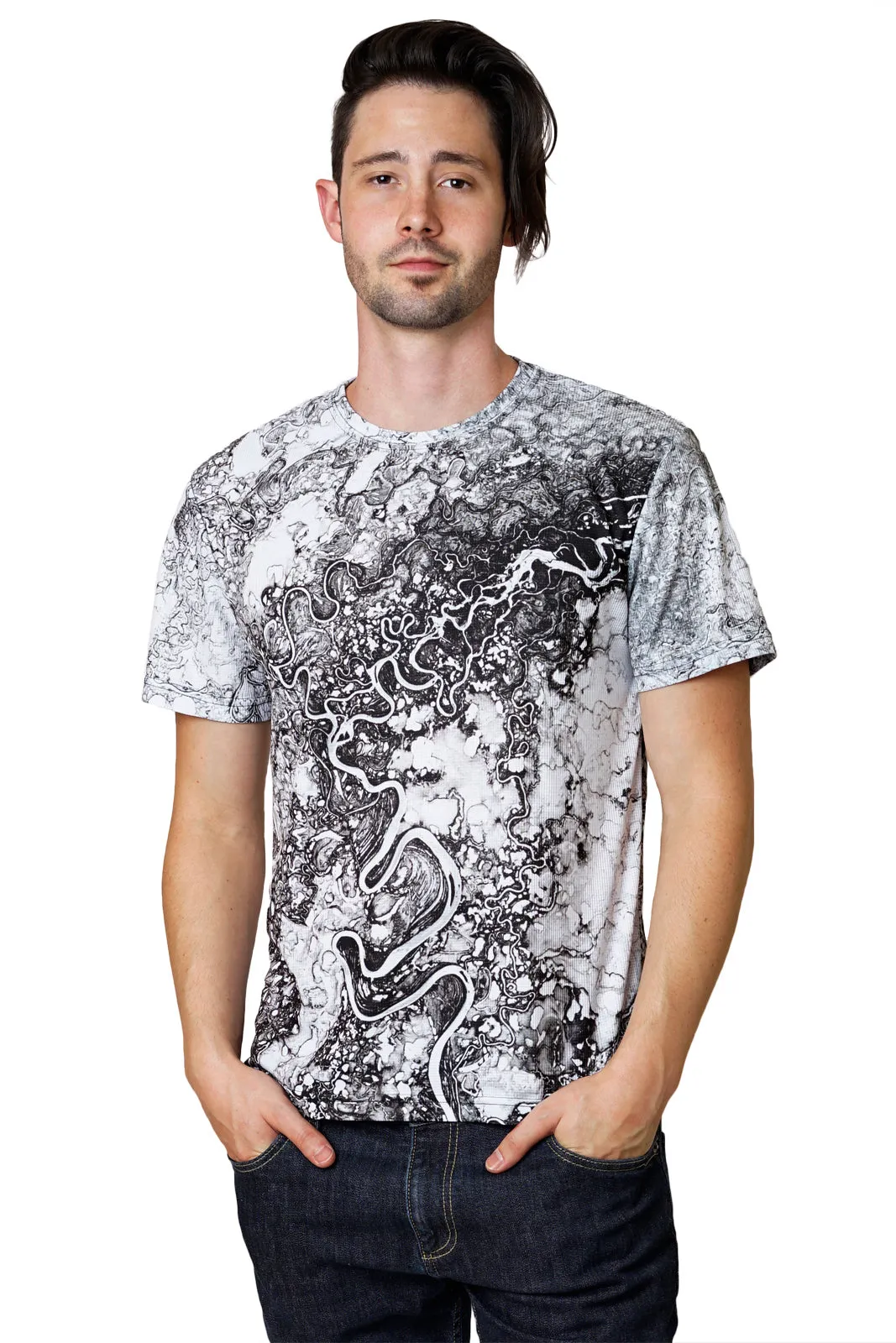 Mens Short Sleeve T-shirt-Nature Inspired Clothing-Earth Image Apparel-Mayn River