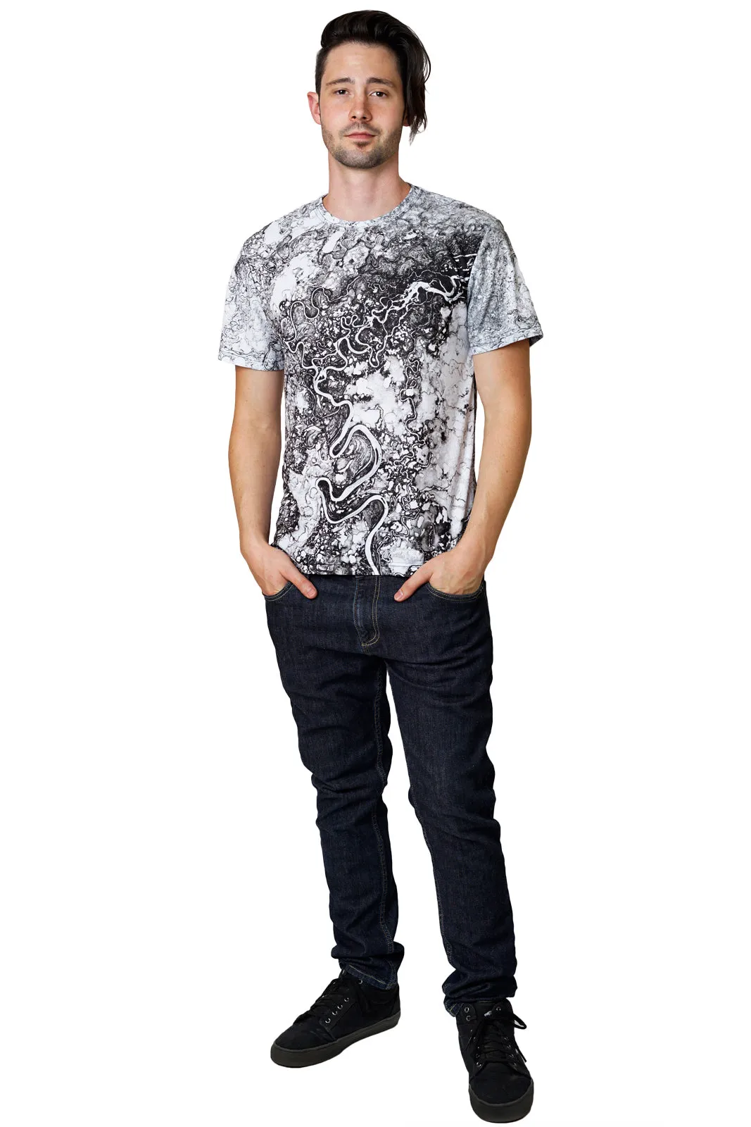 Mens Short Sleeve T-shirt-Nature Inspired Clothing-Earth Image Apparel-Mayn River