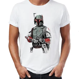 Men's T Shirt Mandalorian Star Wars Boba Fett Galaxy Badass Awesome Artsy Tee