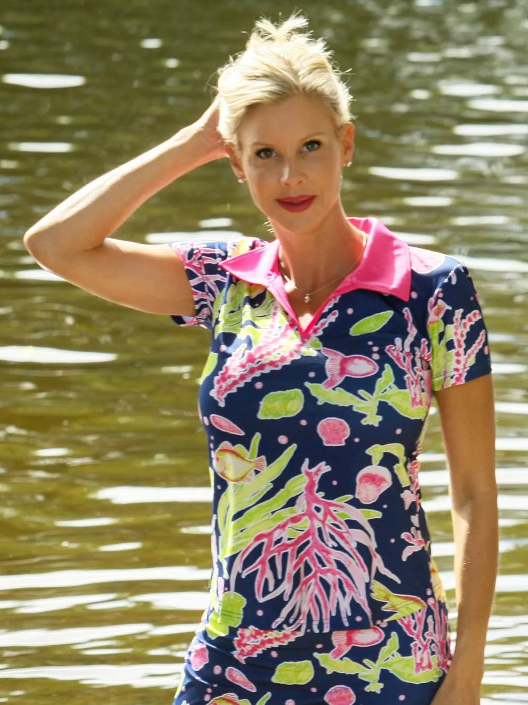 Mer Short Sleeve Polo Laguna