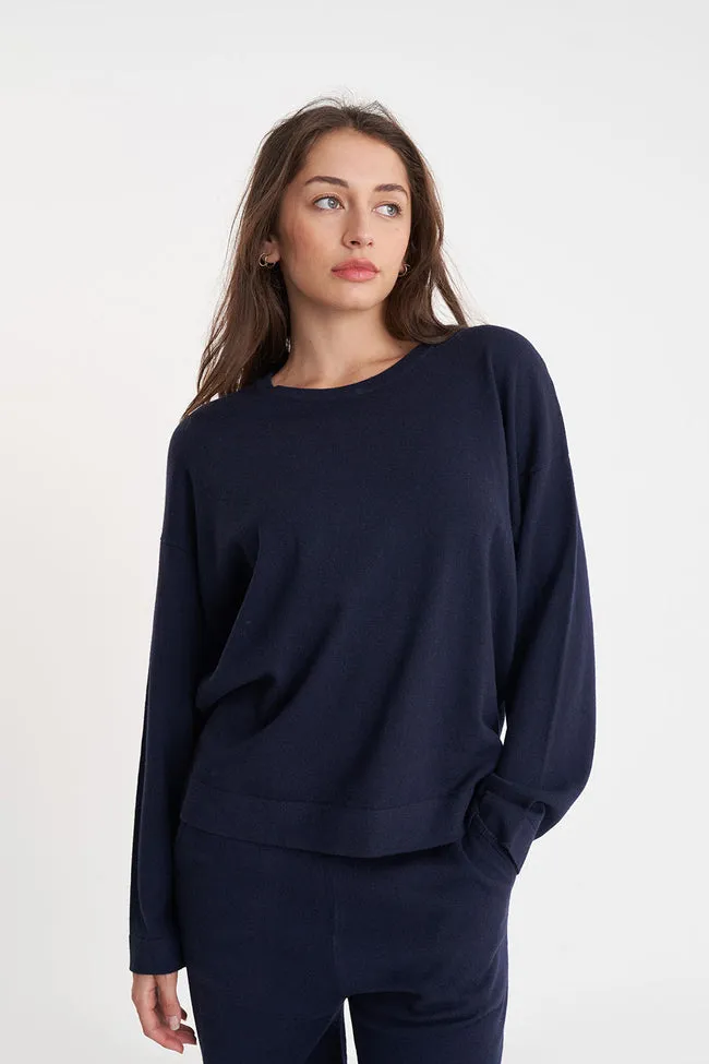 Merino Neve Crew | Midnight