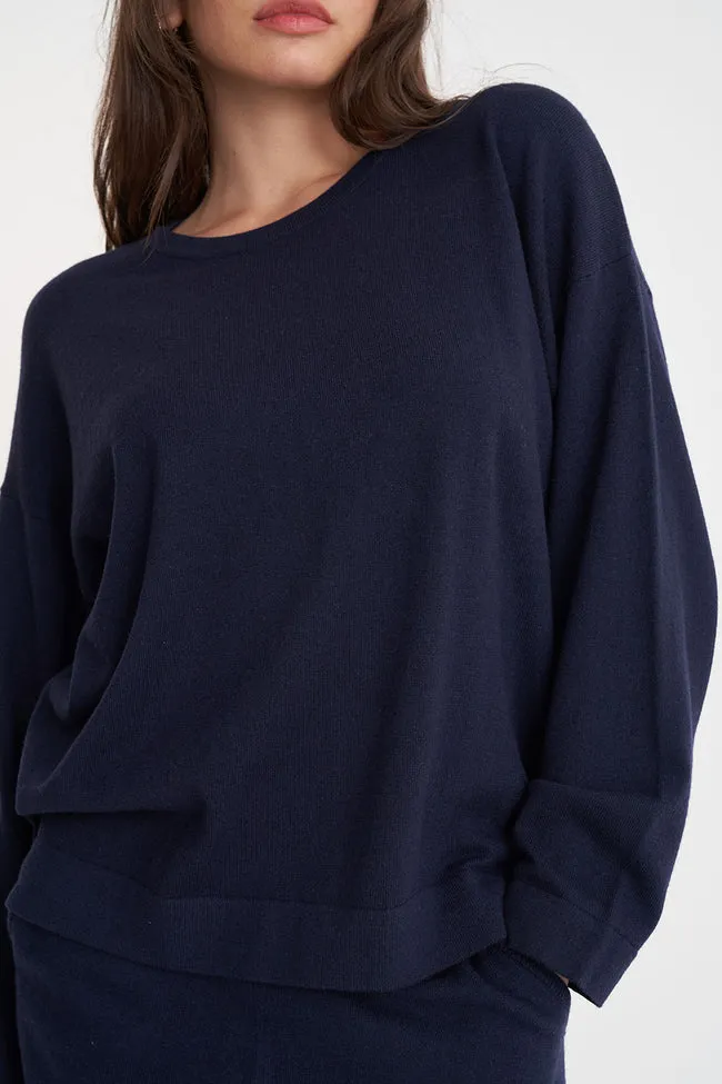 Merino Neve Crew | Midnight