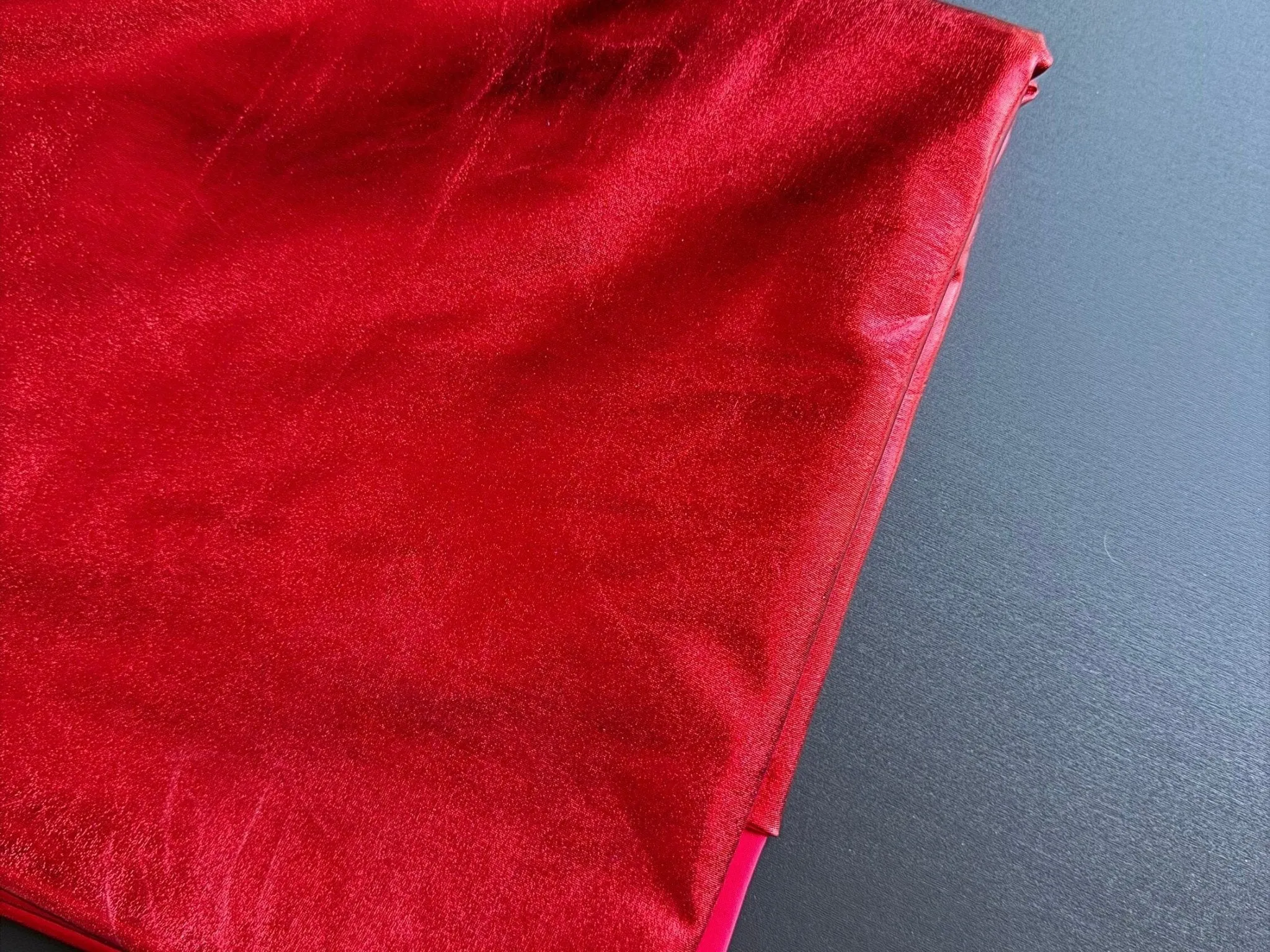 Metallic Stretch Red Lame Foil Spandex Fabric by Yard Shiny Red Foil on Stretch Knit, Perfect for Dance Wear, Decor, Red Dresses, Leggings