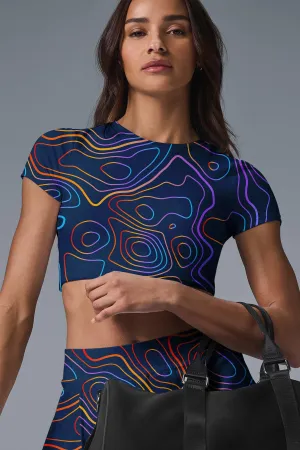 Midnight Terrain Set – Women’s Topographic Print Activewear