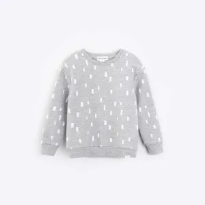 Miles The Label | Miles Basics Block Print on Heather Grey Sweatshirt