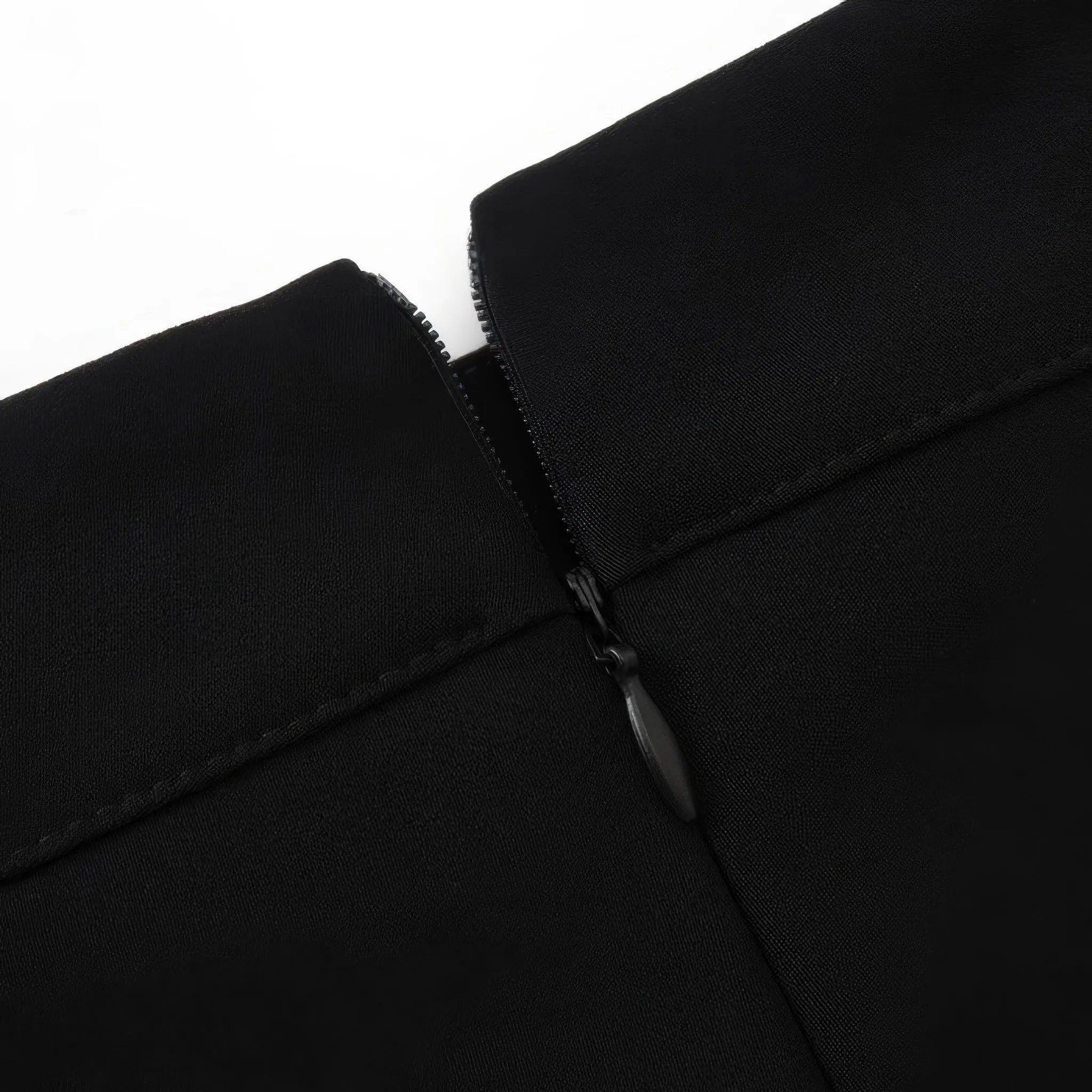 Minimalist High-Waist Black Shorts