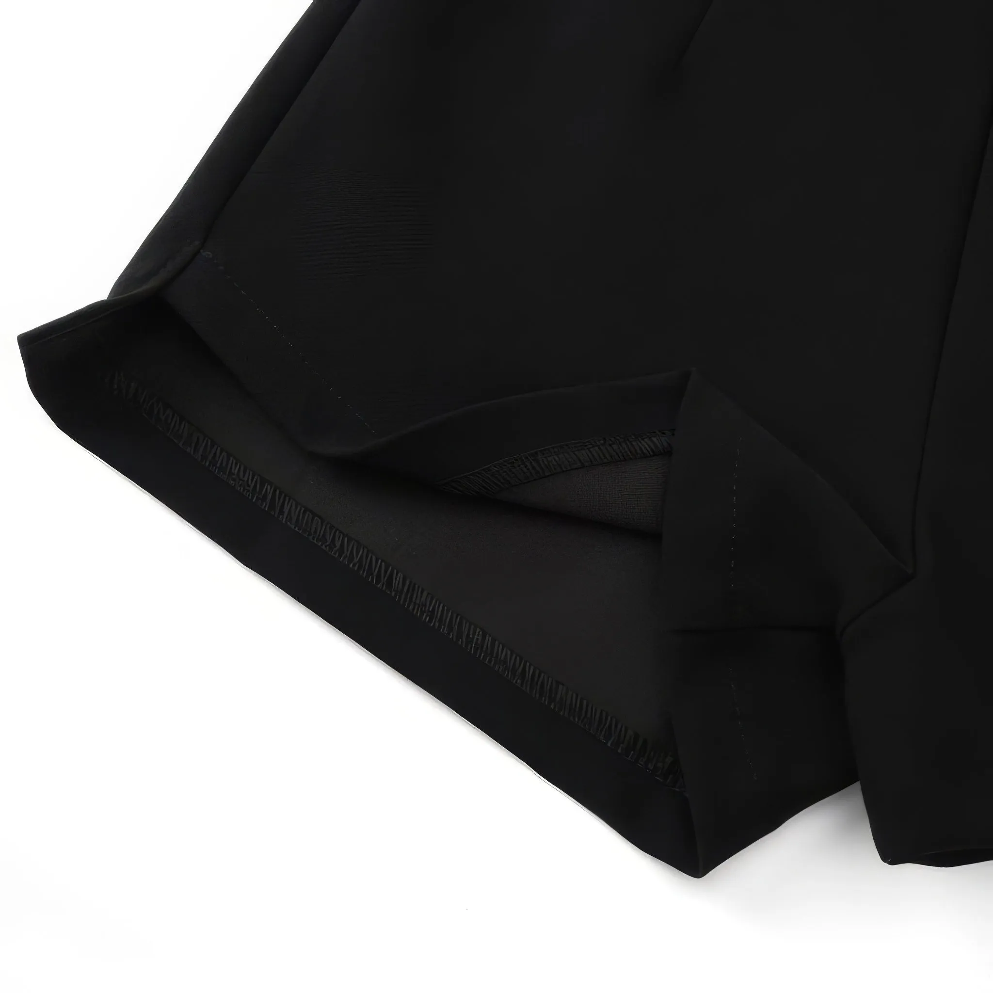 Minimalist High-Waist Black Shorts