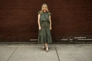minnie top in forest green