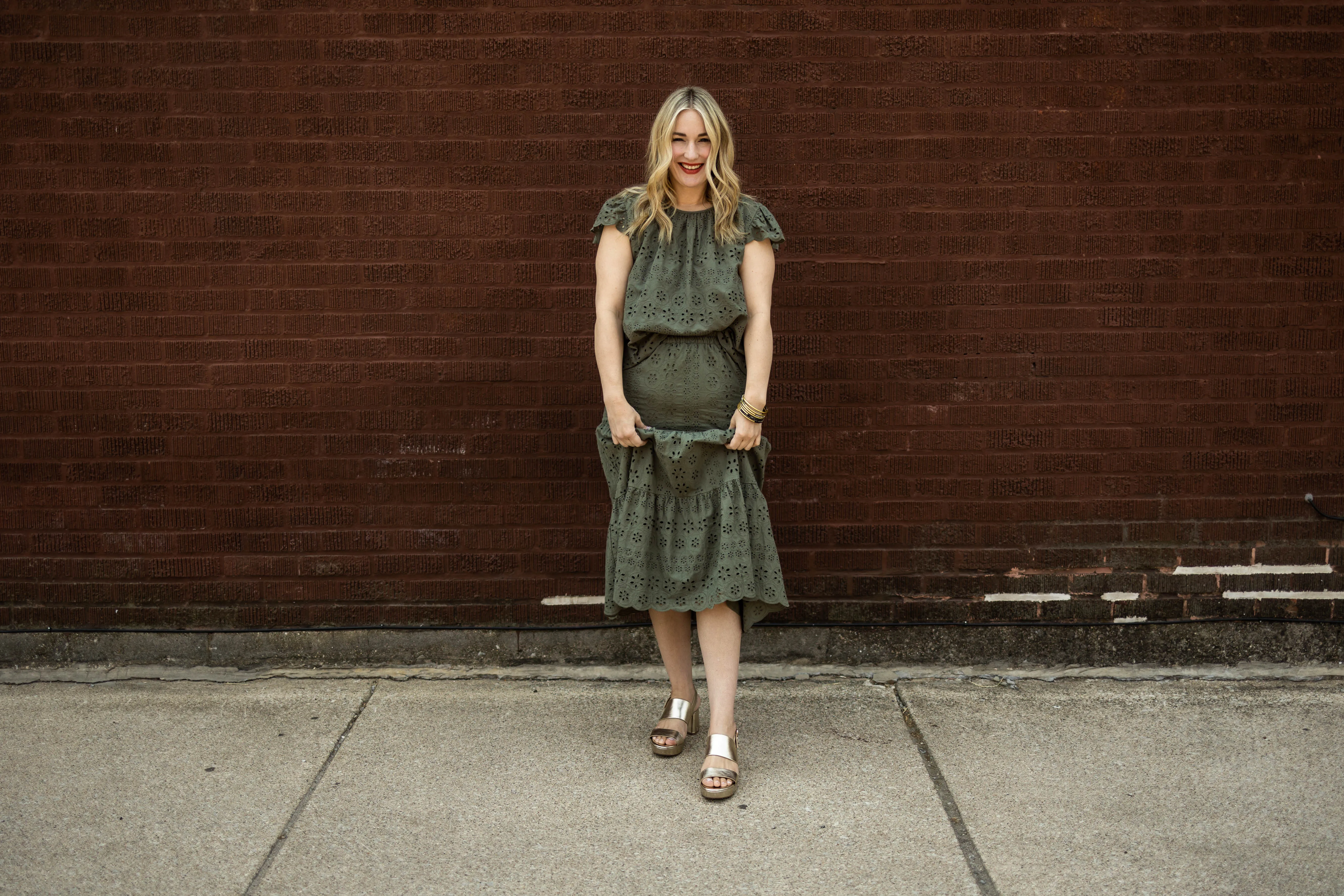 minnie top in forest green