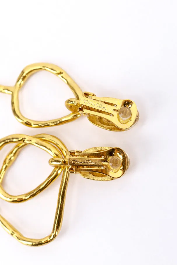 Mismatched Organic Geo Drop Earrings