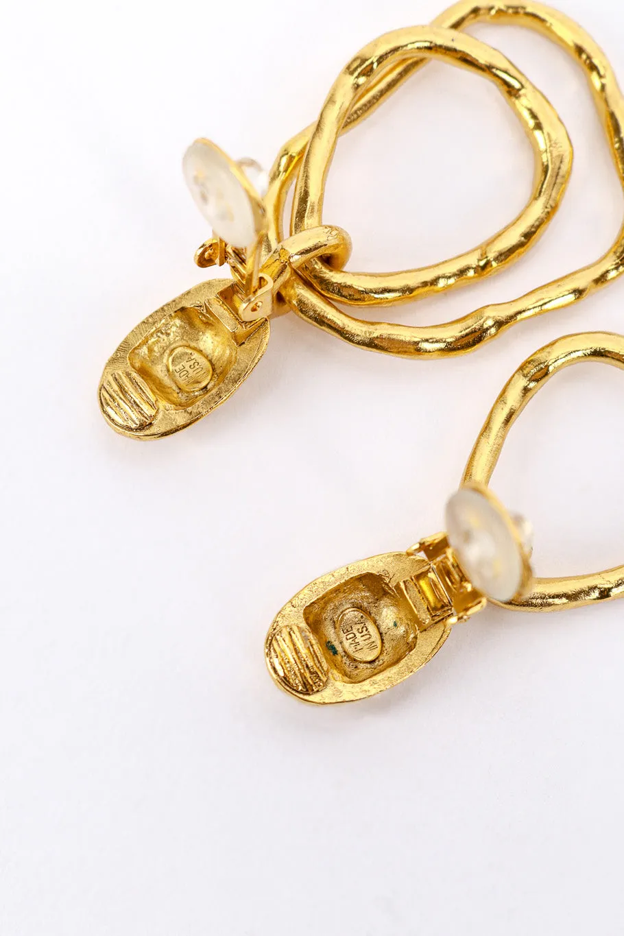 Mismatched Organic Geo Drop Earrings