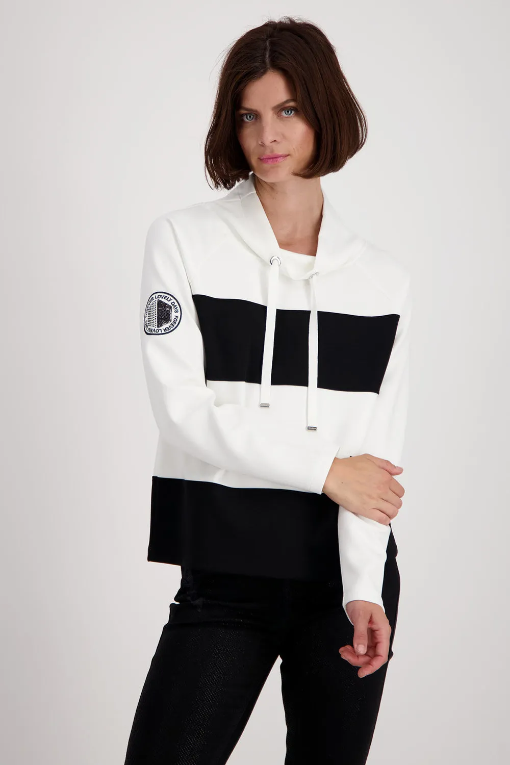 Monari Sweatshirt With Sleeve Embelishment M806763