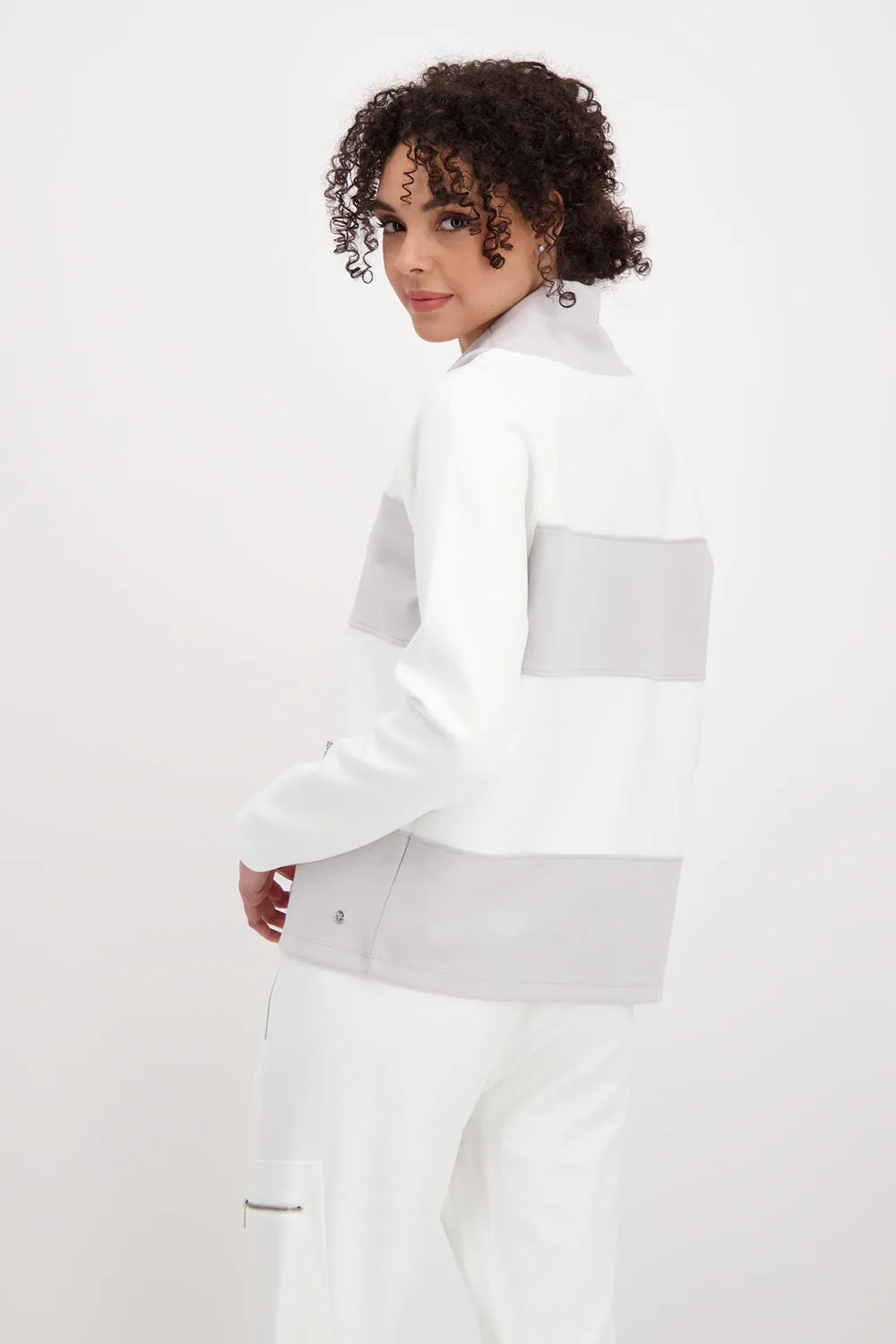 Monari Sweatshirt With Sleeve Embelishment M806763