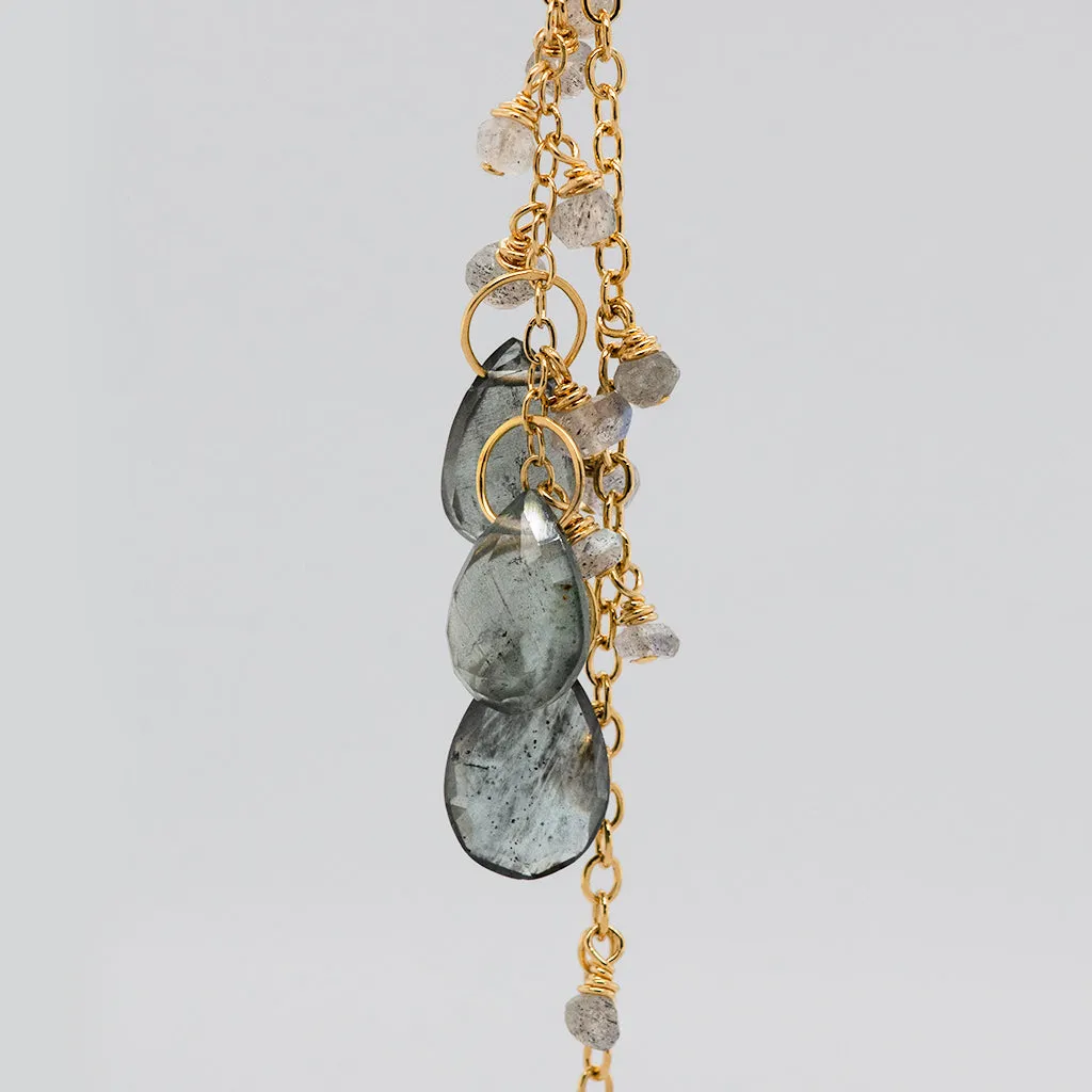 Moss Aquamarine Gold Necklace
