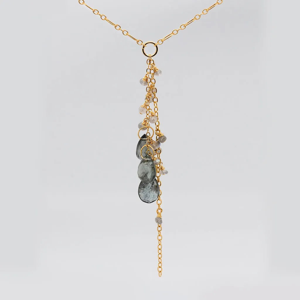 Moss Aquamarine Gold Necklace
