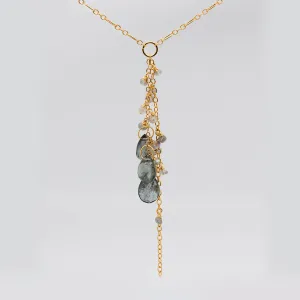 Moss Aquamarine Gold Necklace