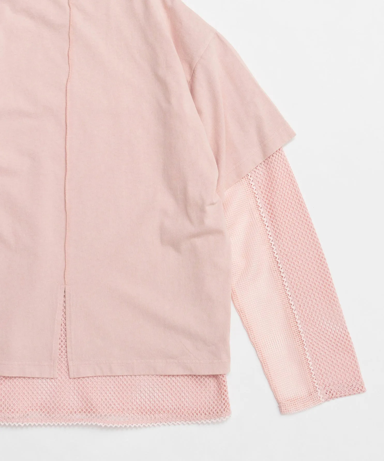 Multiway Mesh Fabric Layered T-shirt