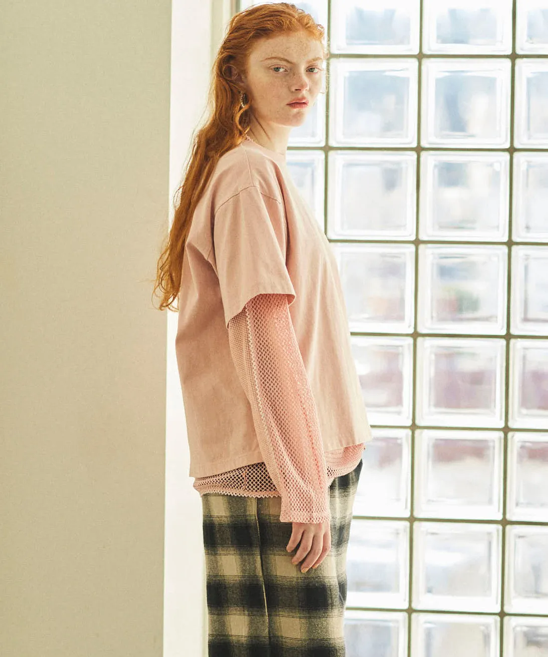 Multiway Mesh Fabric Layered T-shirt