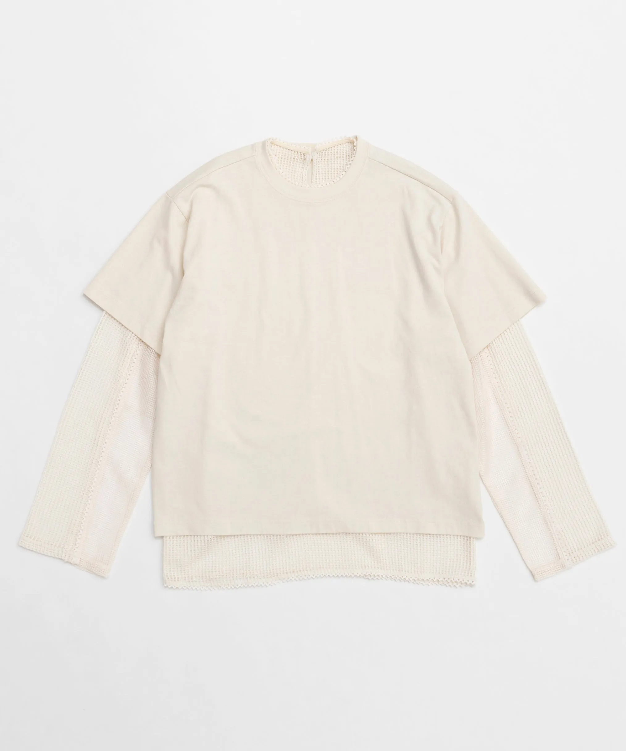 Multiway Mesh Fabric Layered T-shirt