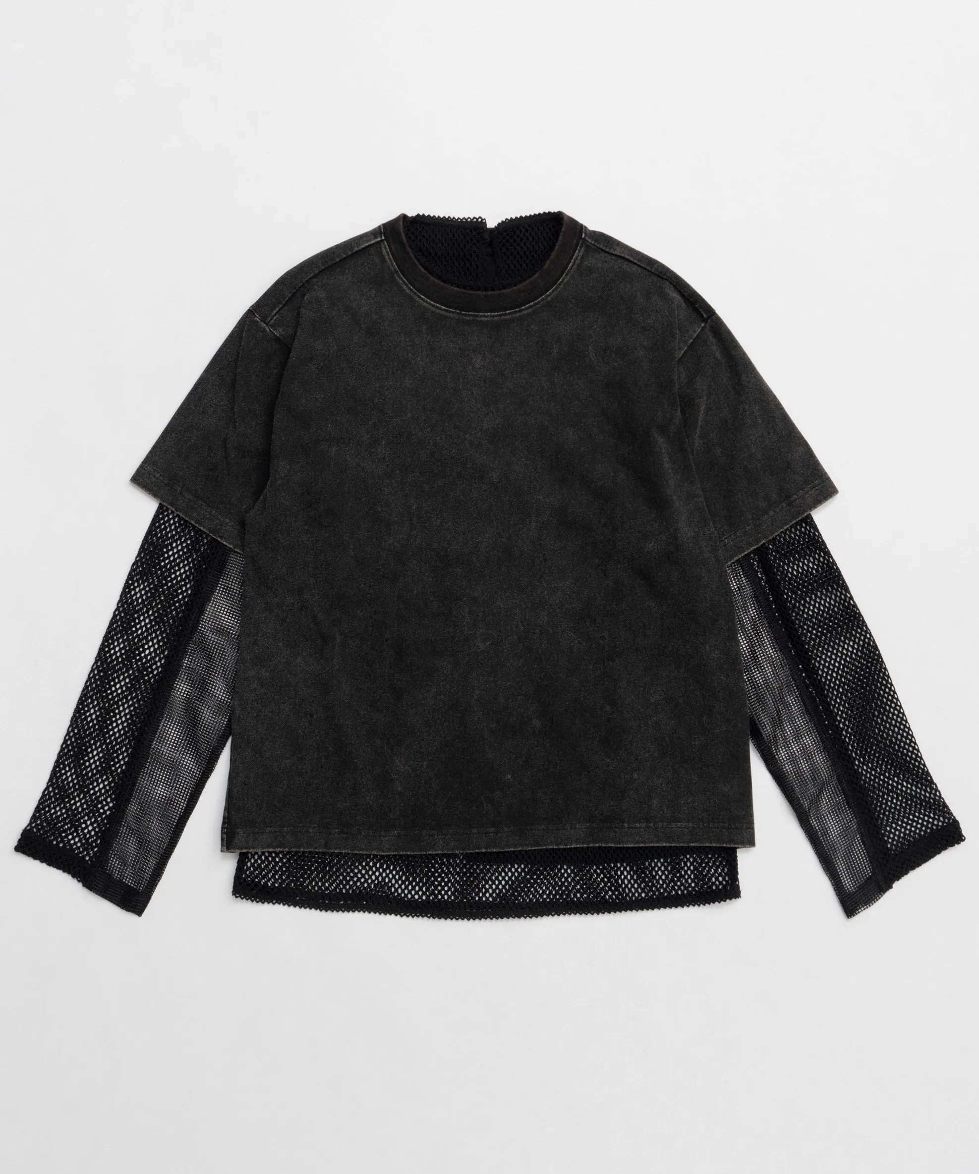 Multiway Mesh Fabric Layered T-shirt