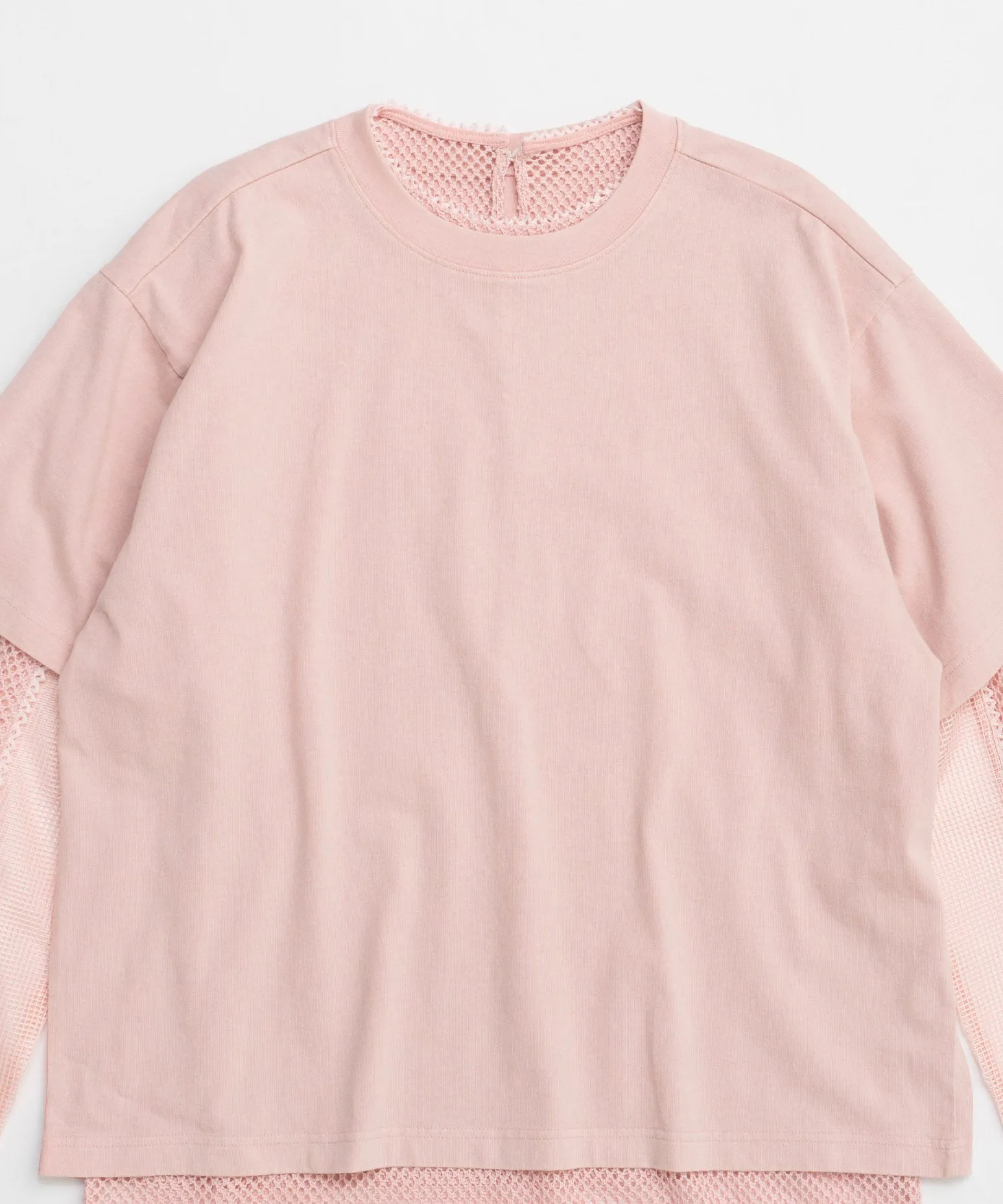 Multiway Mesh Fabric Layered T-shirt