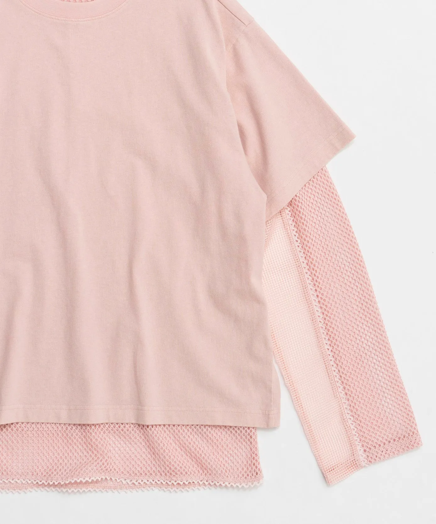 Multiway Mesh Fabric Layered T-shirt