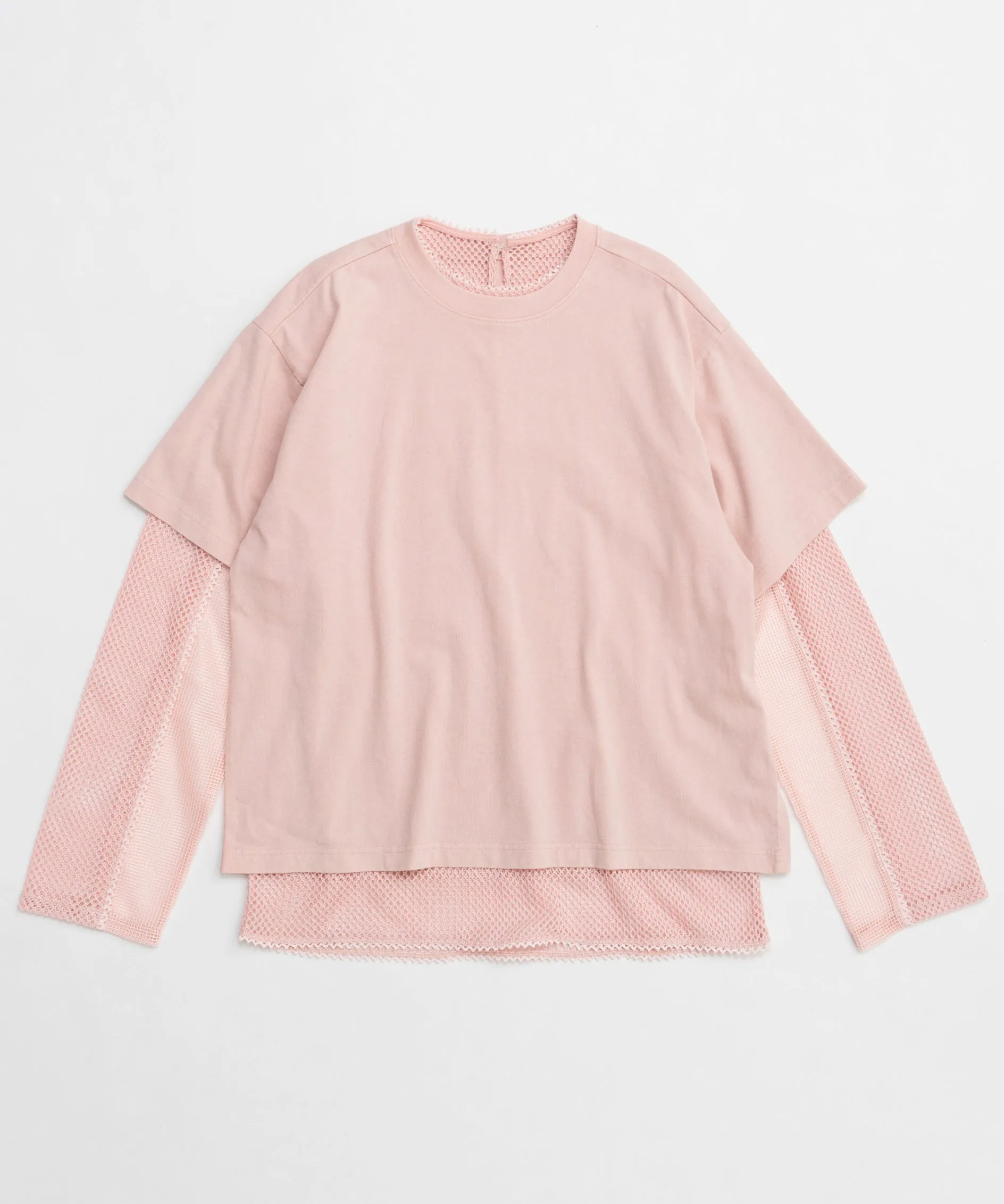Multiway Mesh Fabric Layered T-shirt