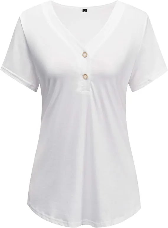 Mystry Zone Women's V Neck Short Sleeved T-Shirts
